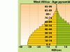 Two-third of the West African population is under 25 years of age. The median age in West Africa fell from 19.2 years in 1950 to 17.8 years in 2005. Niger hosts the world’s youngest population with a median age of 15 years only. The increase in the number of young people can be seen as a demographic bonus that should be used in development efforts. But it will also increase pressure on the development of health, education and other social services. Although young people are increasingly well-trained, the labour market situation is still a concern. Every year almost two million young people enter the labour market. However, the formal sector can only accommodate less than 20% of them.